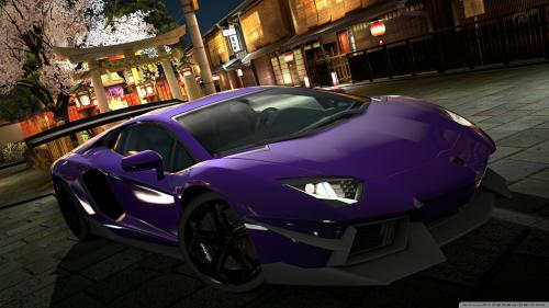 Purple Lamborghini